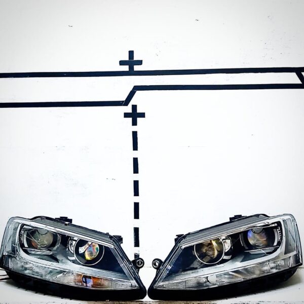 Farol projetor biled laser e projetor auxiliar de alto Volkswagen Jetta