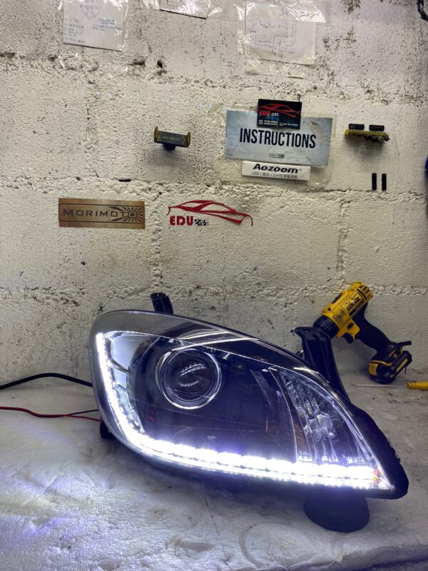 Farol Chevrolet Celta DRL com seta sequencial e Projetor Biled
