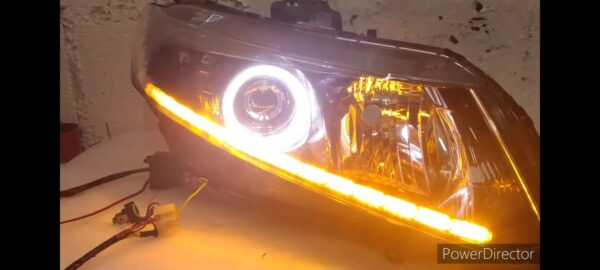 Farol Honda Civic 2015 com projetor biled, Angel, led no alto, DRL e seta sequencial