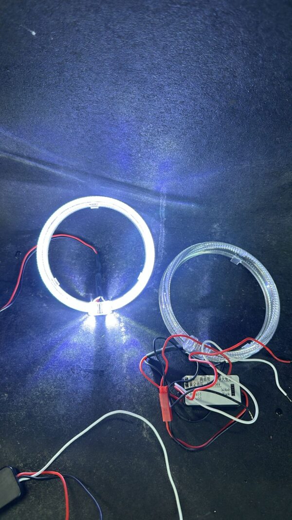 Angel Eyes 120 mm /95 mm /80mm branco led cree